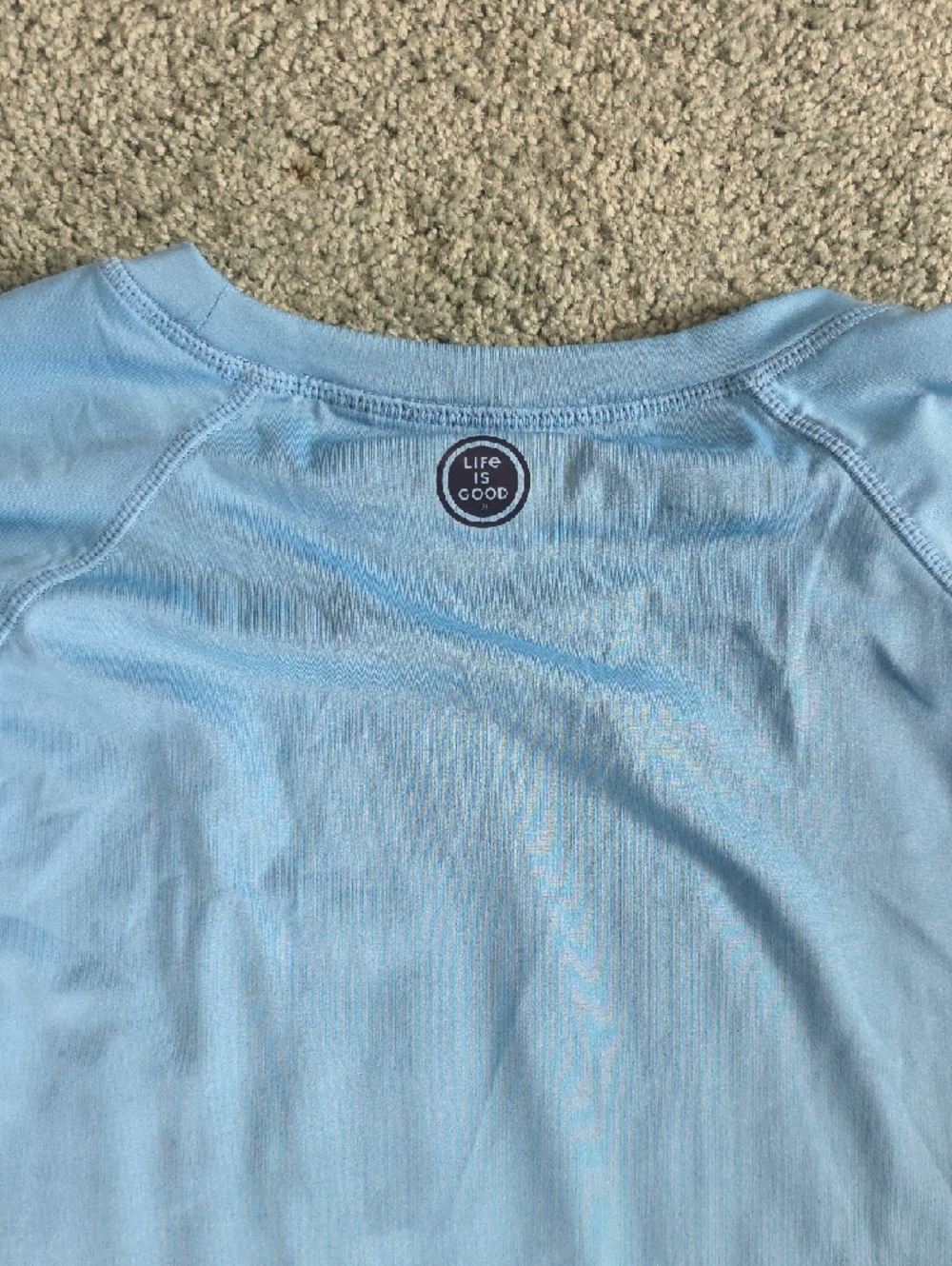 Life Is Good Mens XL Light Blue Long Sleeve Tee with Red Jeep Graphic, NWT. - Picture 9 of 12